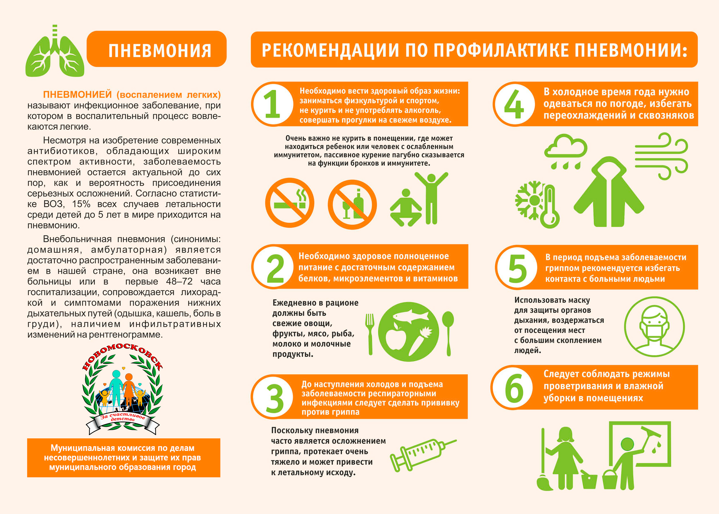 Профилактика пневмонии картинка