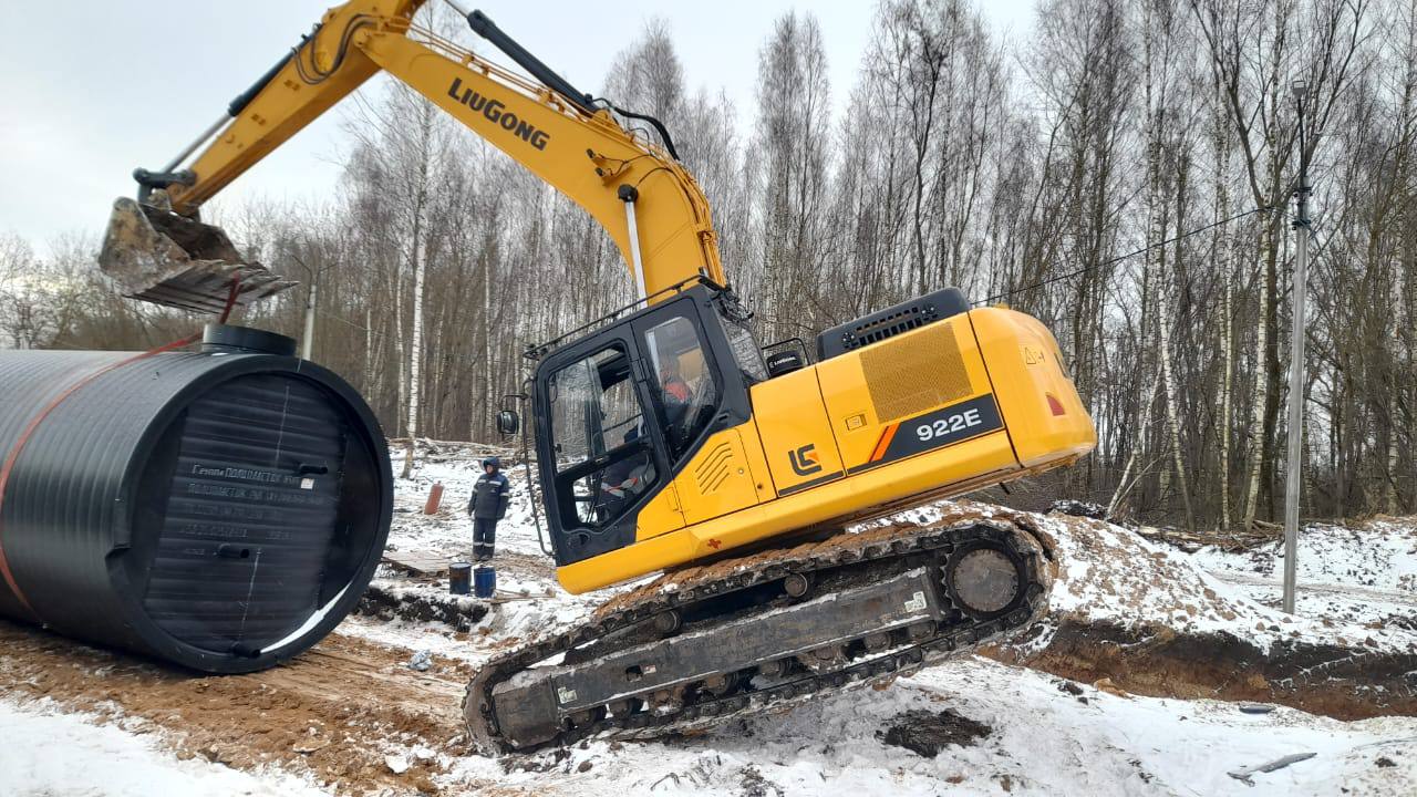 В Красном Богатыре продолжаются работы по строительству станции водоочистки