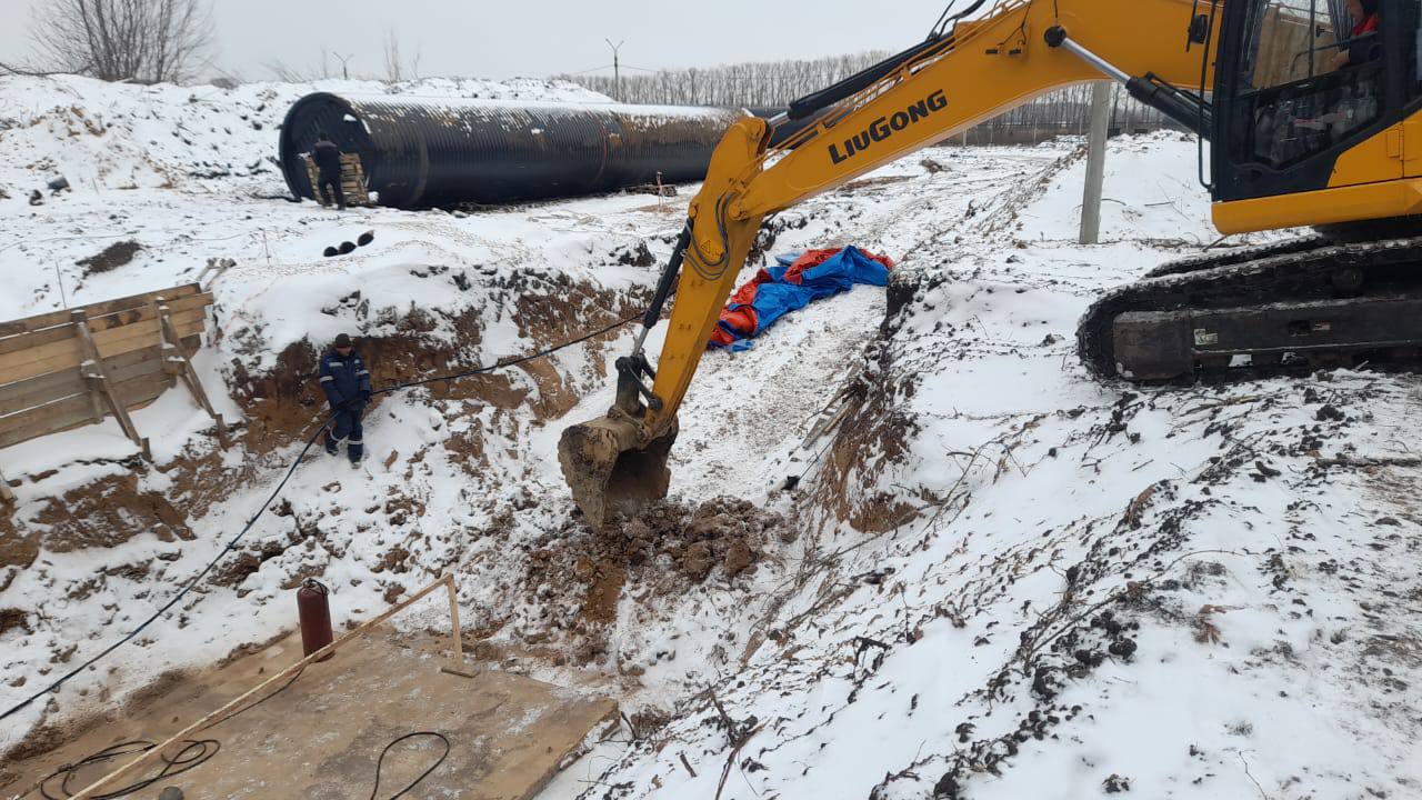 В Красном Богатыре продолжаются работы по строительству станции водоочистки